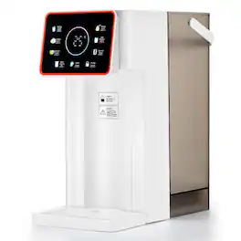 Glintex - Instant Hot Water Dispenser, 6 Temp & 7 Volume Settings, 101oz Tank, Quick Heat, Touchscreen, Child Lock - White