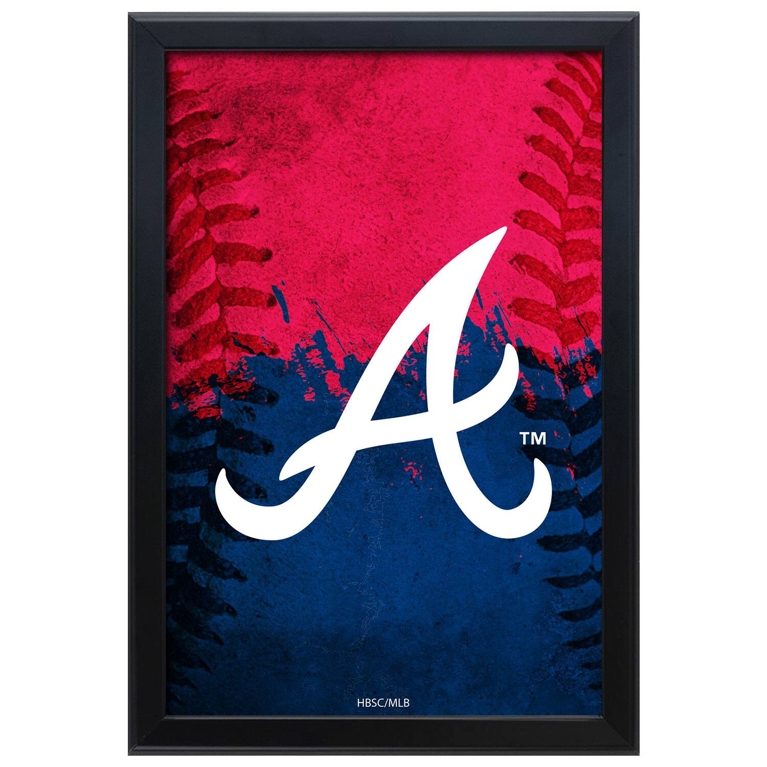 Front. Holland Bar Stool Co. - Atlanta Braves LED Snap Frame Lightbox - Multicolor.