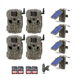 Stealth Cam - Fusion X 26MP Camera Dual Carrier with SD and Solar Panel (4-Pack)