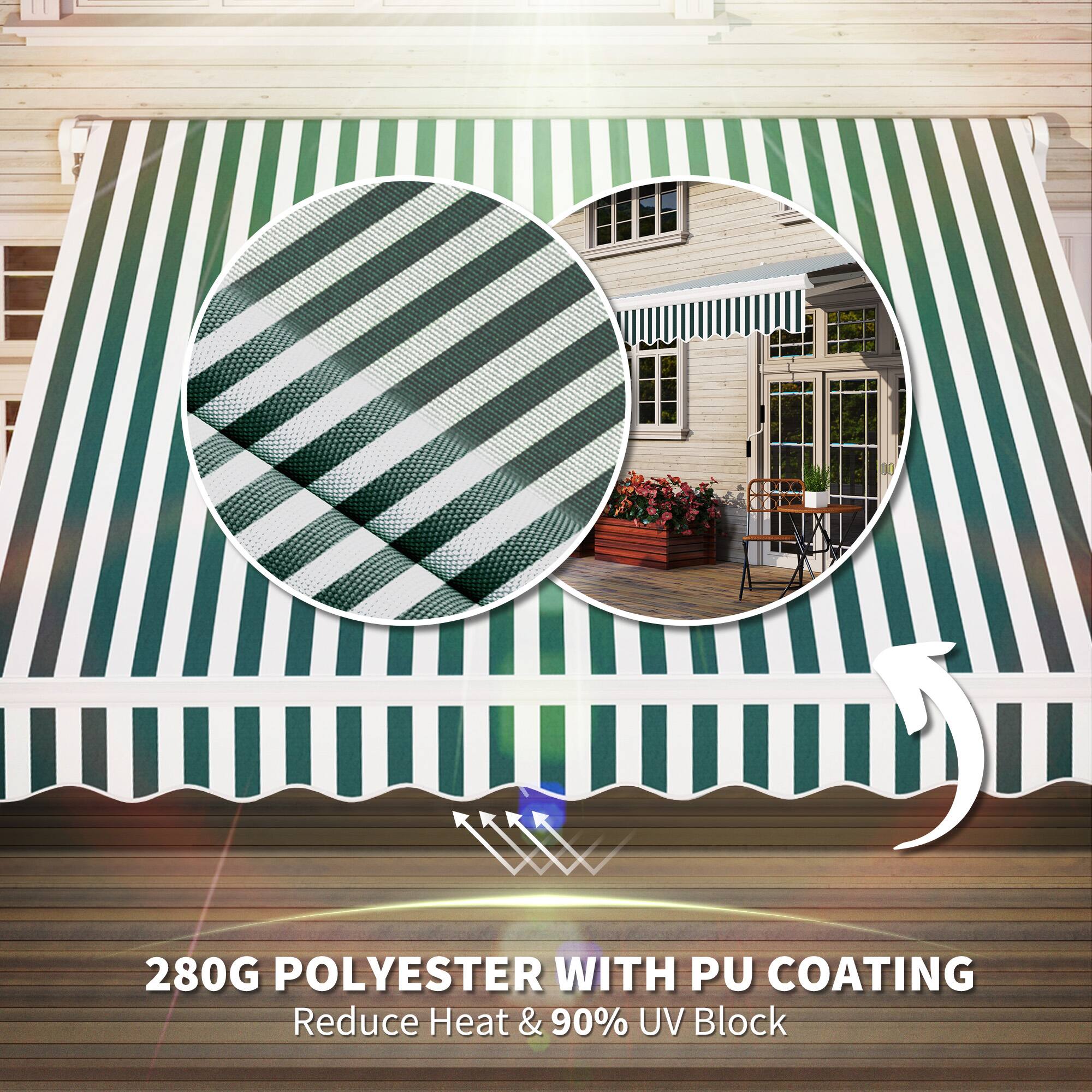 280G POLYESTER WITH PU COATING
Reduce Heat & 90% UV Block