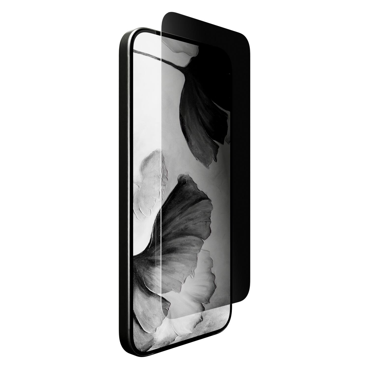 Back. Cellhelmet - Privacy Tempered Glass Screen Protector with Alignment Tray, $100 Coverage for iPhone 17/16 Pro - Clear.