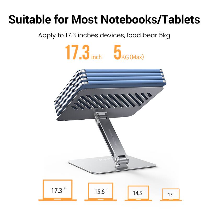 Suitable for Most Notebooks/Tablets

Apply to 17.3 inches devices, load bear 5kg

17.3 inch

5 KG (Max)

17.3"
15.6"
14.5"
13"