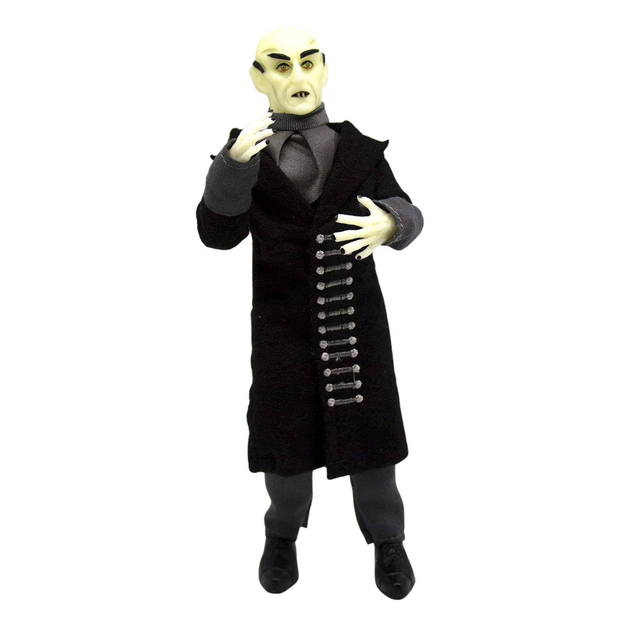 Front. Mego - Mego Nosferatu Glow-In-The-Dark 8 Inch Action Figure - White.