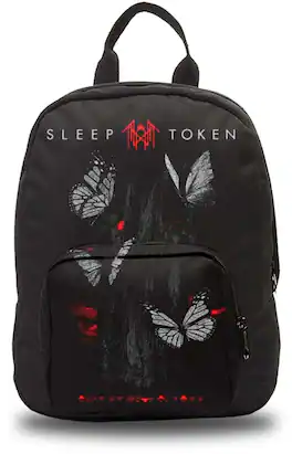 PopMarket - Sleep Token - Rocksax - Sleep Token - Butterflies Logo - Mini Backpack (Black) - Multicolor