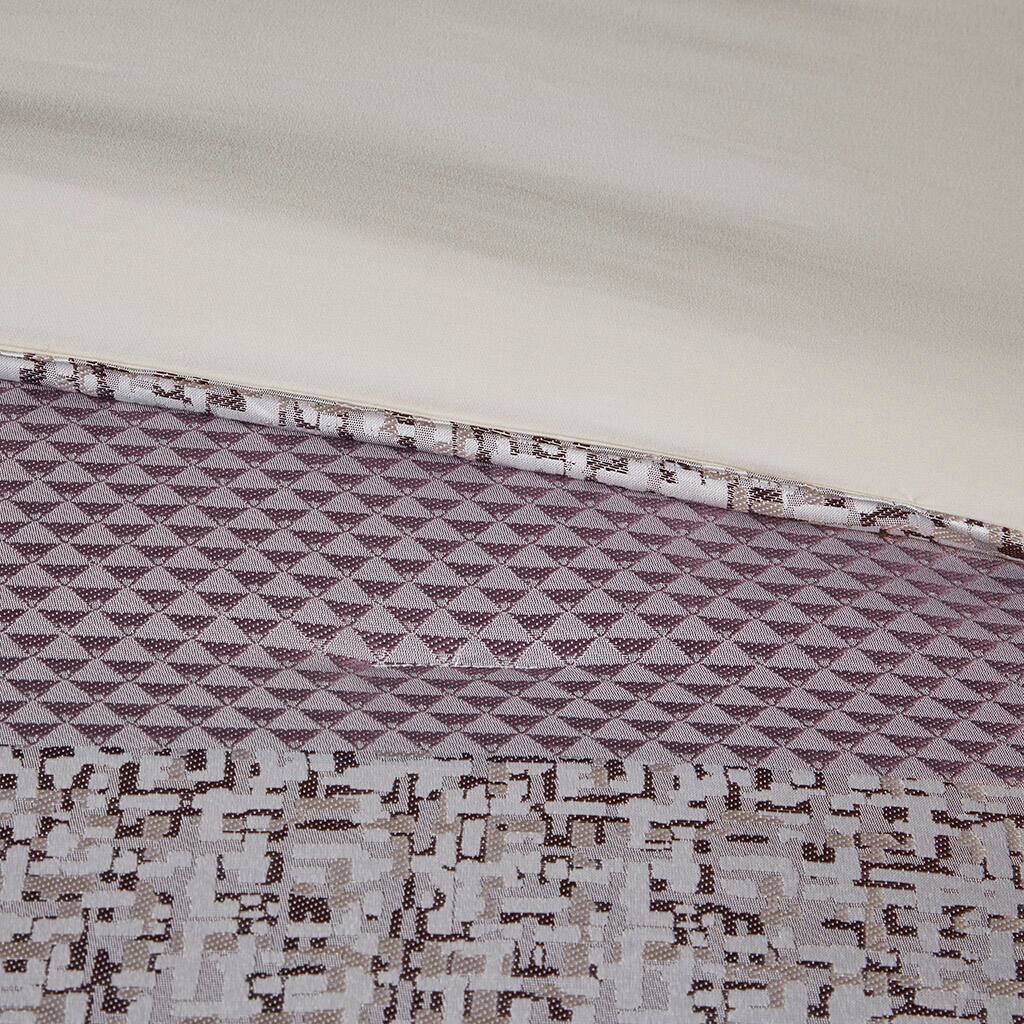 Alt View 5. Gracie Mills - Gracie Mills Hickman 7-Piece Transitional Striped Jacquard Comforter Set - Purple.