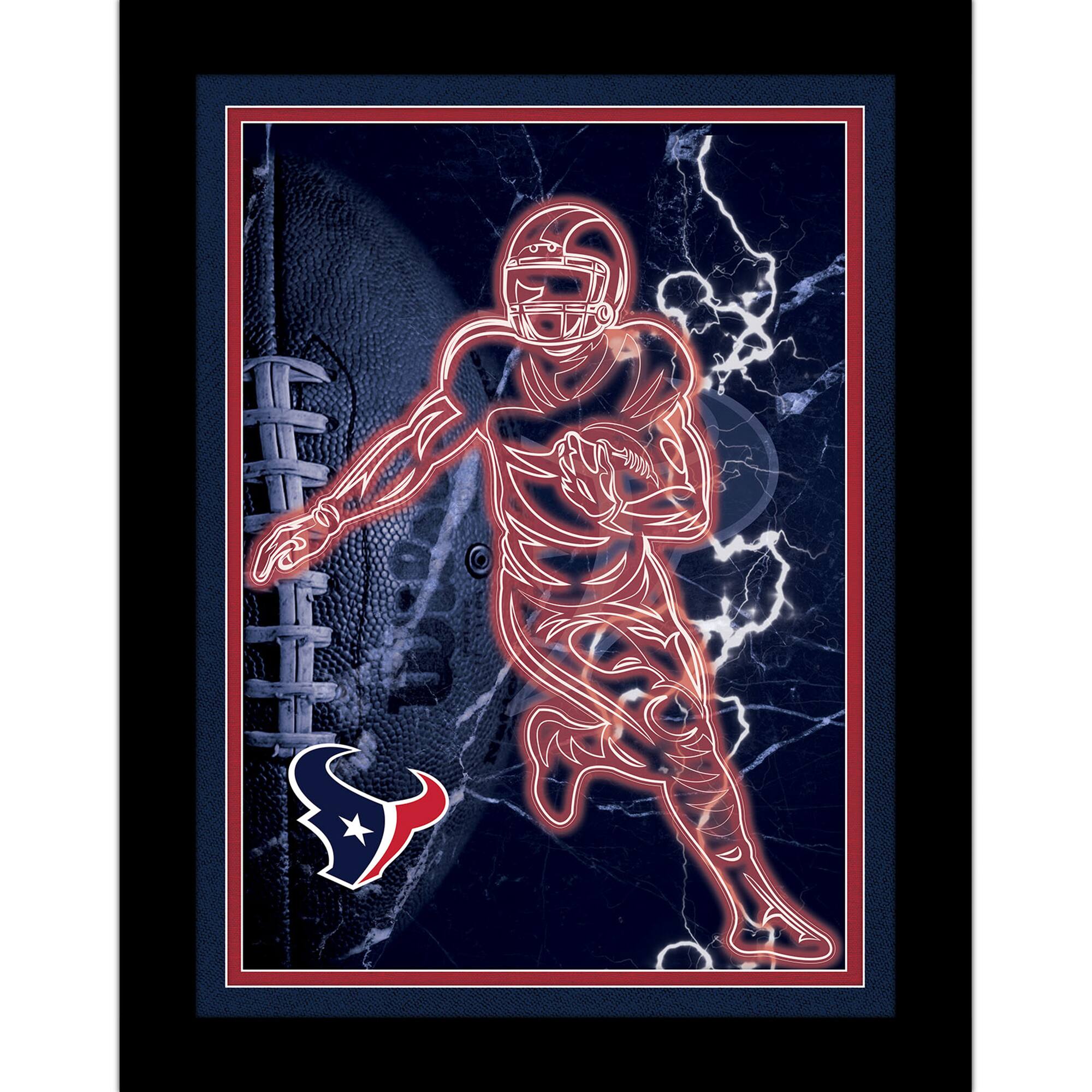 Black 12'' x 16'' Framed Neon Player Print