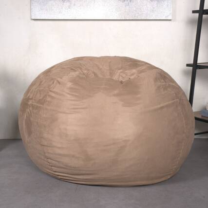 Front. GOODSILO - Spacious High-Density Shredded Foam Bean Bag Chair with Removable Soft Cover for Ultimate Relaxation - Tuscany.