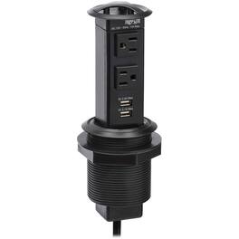 Eaton Tripp Lite Series Power It! 2-Outlet Pop-Up Power and Charging Dock - 2x USB-A, 6 ft. Cord, Antimicrobial
