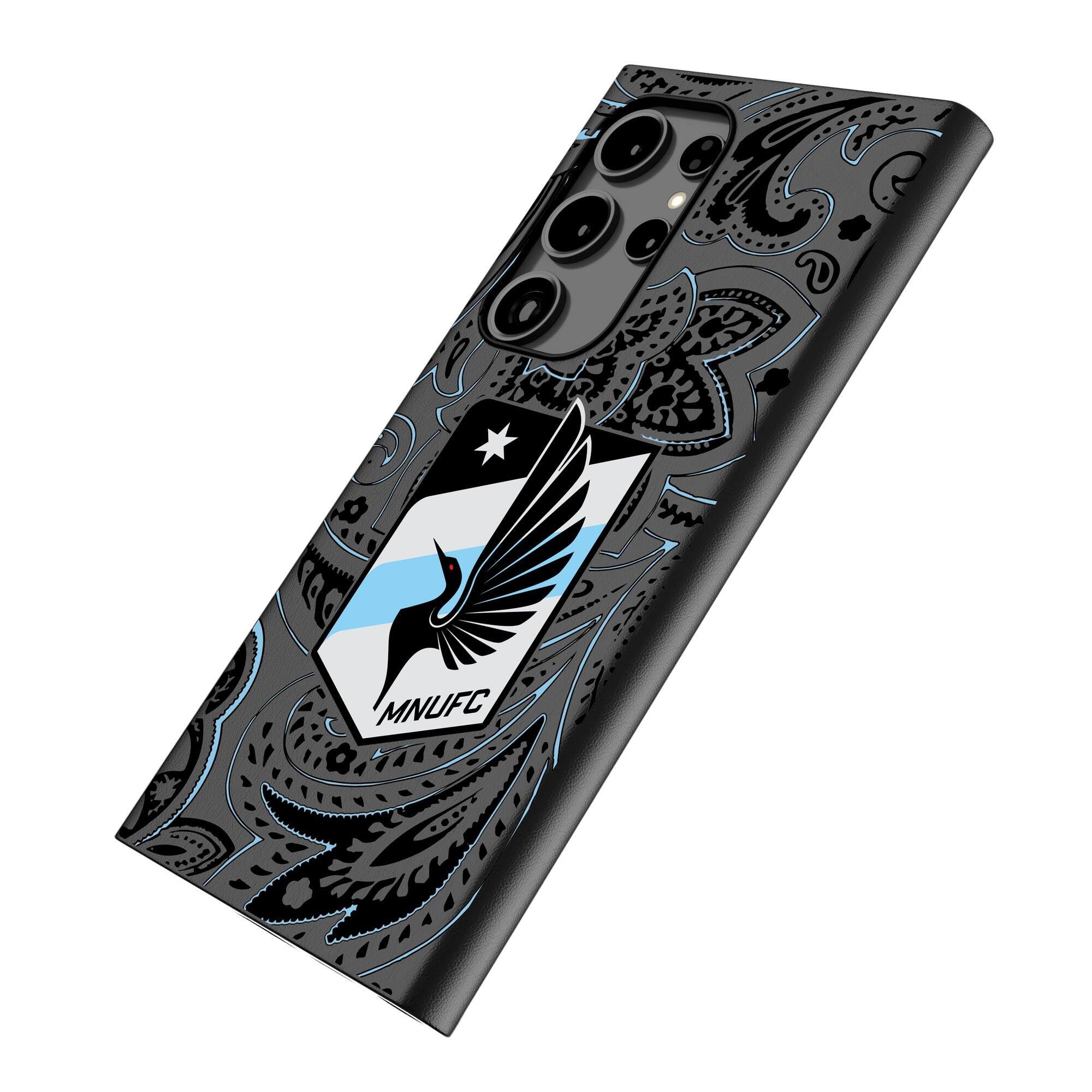Alt View 1. Keyscaper - Black Minnesota United FC Galaxy Magnetic Bump Case - S24 Ultra - Black.