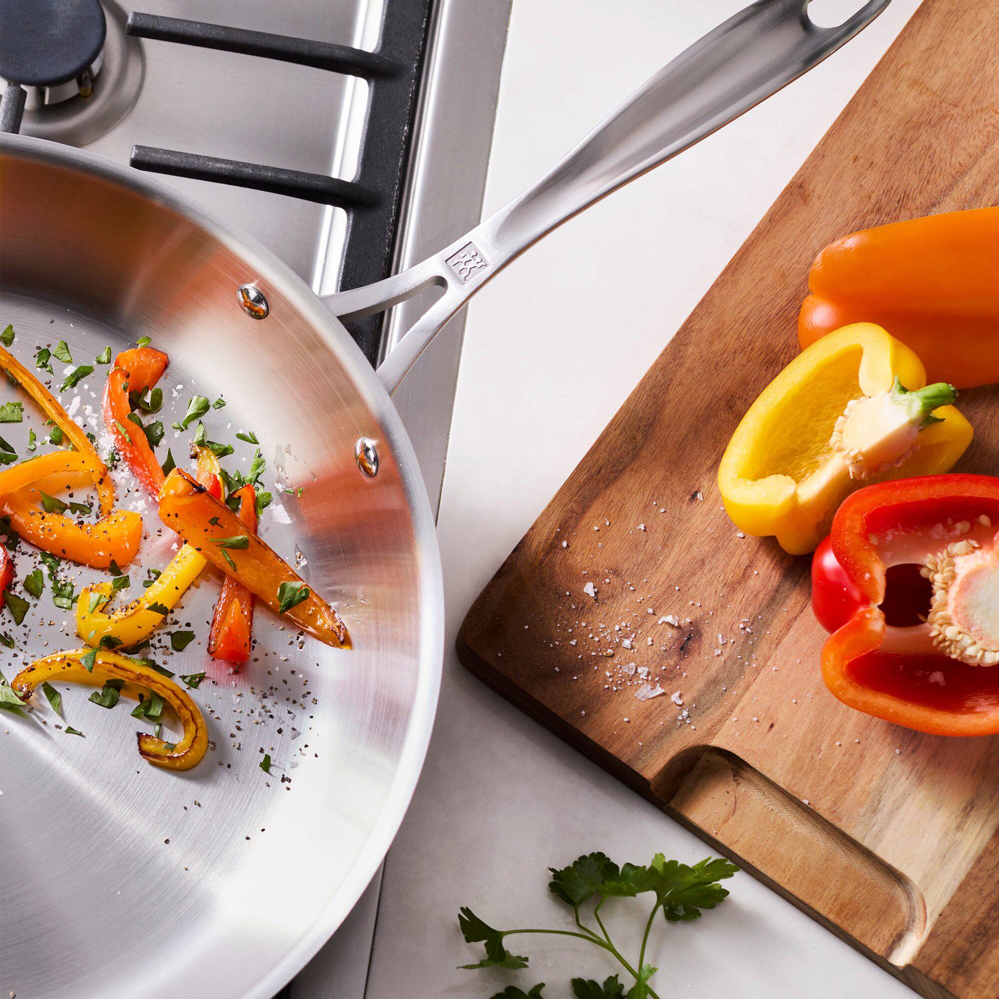 Alt View 5. ZWILLING - ZWILLING Spirit 3-ply 12-inch Stainless Steel Fry Pan - Stainless Steel.