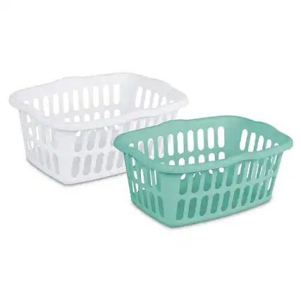 Front. Sterilite - Sterilite Corp. 12459412 Rectangular Laundry Basket (colors may vary).