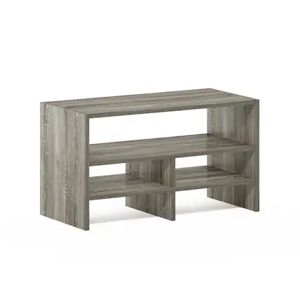 Front. Furinno - Hermite Desk Top Organizing Shelf Bookcase - French Oak.