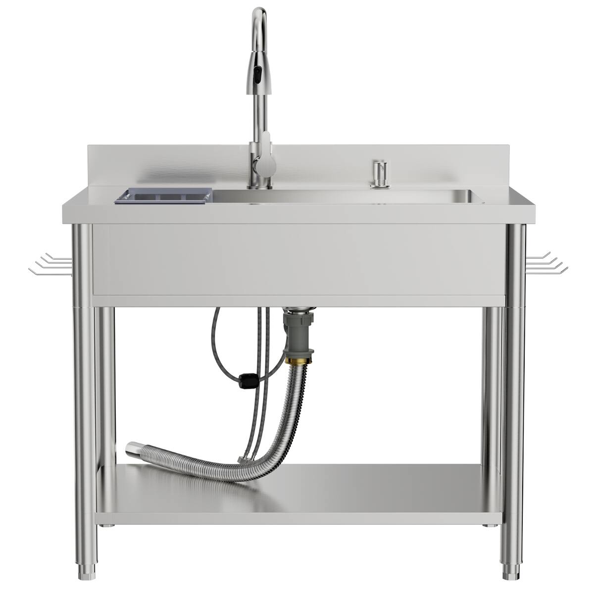 Ropilly Freestanding Stainless Steel Utility Sink with Drain Kit ...