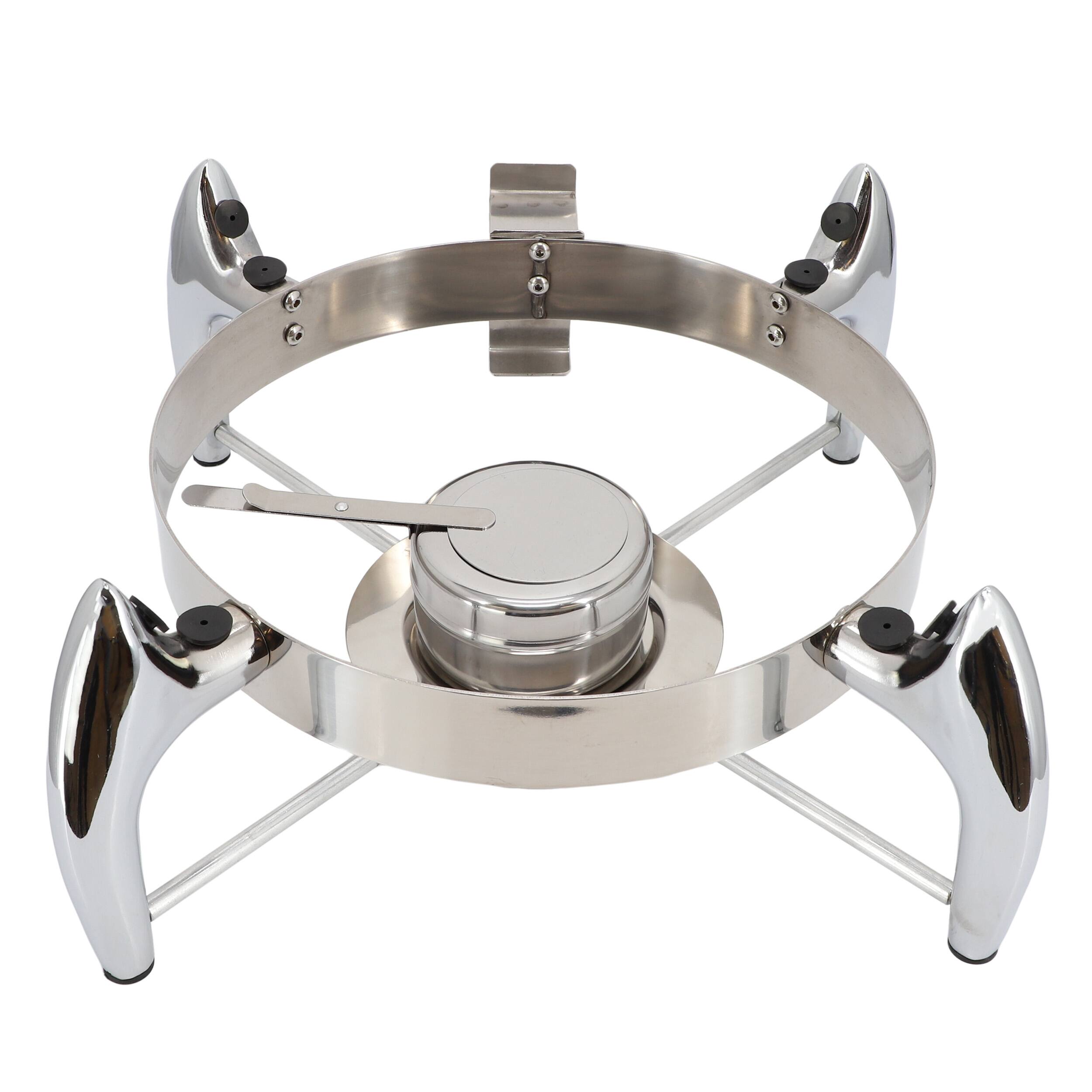 Alt View 5. MegaChef - MegaChef 6.3 Quart Stainless Steel Round Professional Chafing Dish/Food Warmer/Buffet Server Serving Dish - Silver.