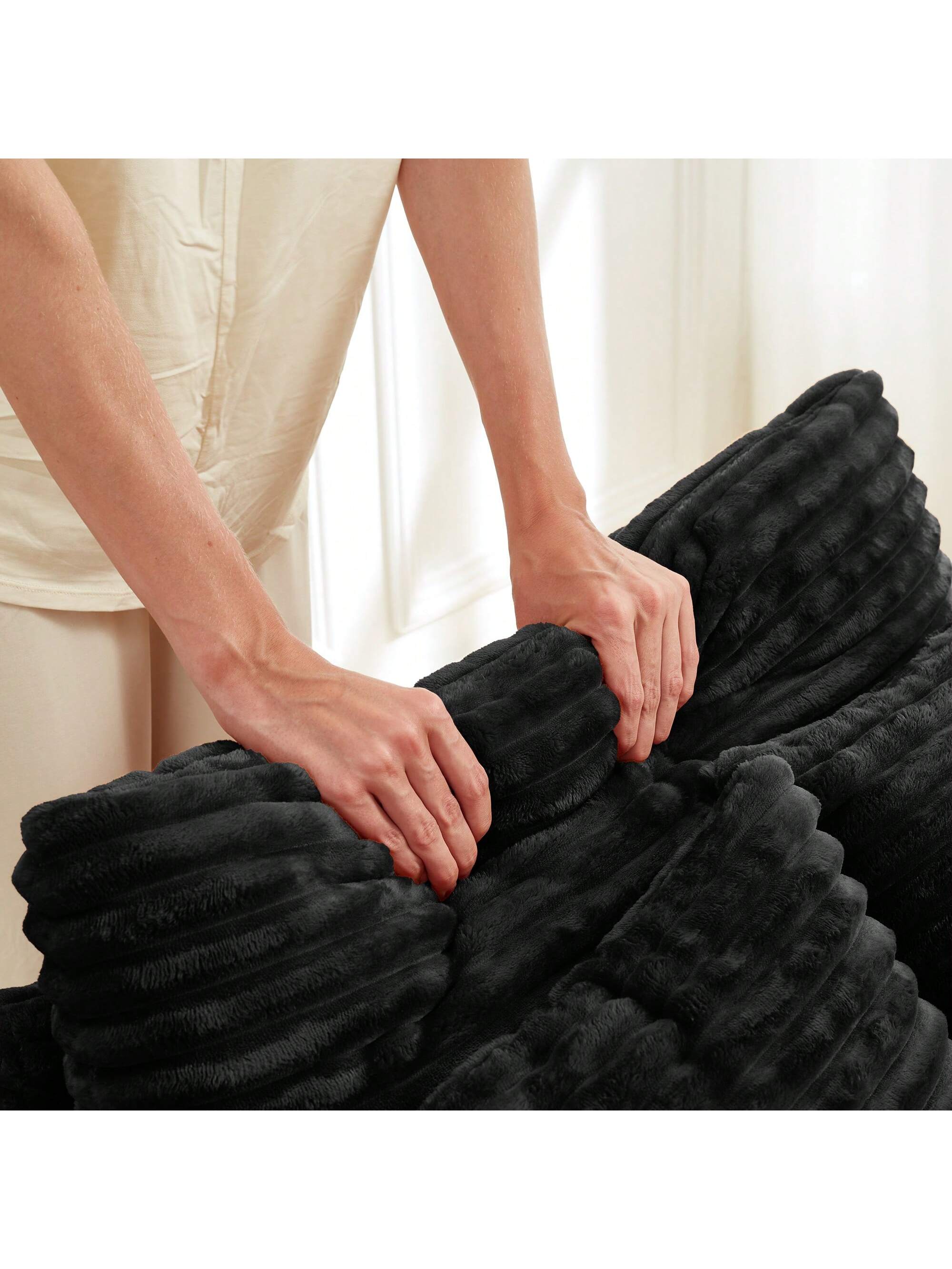 Back. Trinkets Crazed - Corduroy Chaise Lounge Sofa With Ottoman,Single Sofa Chair Bed With Storage Amrest,Cup Holder,180°Rotating Table Board - Black.