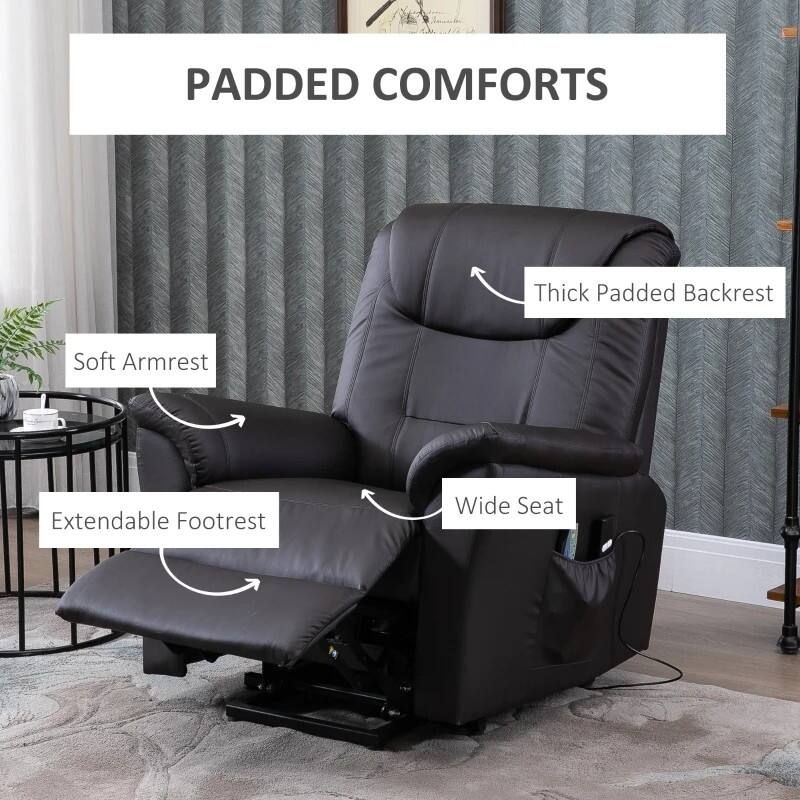 Padded Comforts

- Thick Padded Backrest
- Soft Armrest
- Extendable Footrest
- Wide Seat
