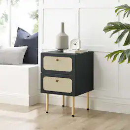 Chaucer 2-Drawer Nightstand by Modway - Black