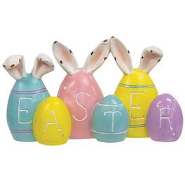 BreeBe - Easter Bunny Ears Resin Sitter - Multicolor