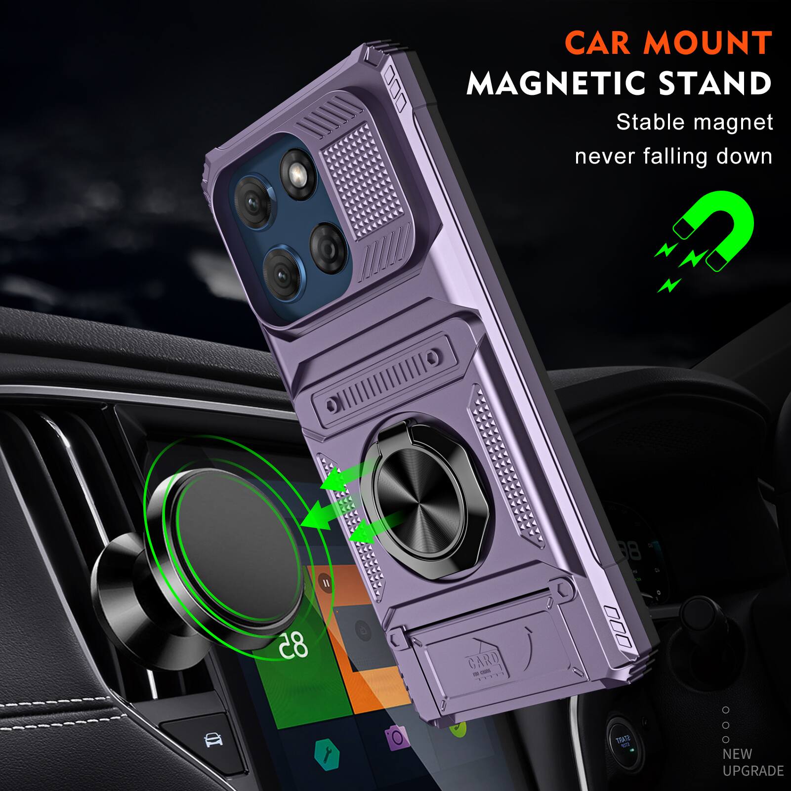CAR MOUNT MAGNETIC STAND  
Stable magnet never falling down  
NEW UPGRADE