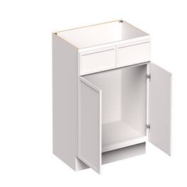 Boyel Living - 36-in W x 34.5-in H x 24-in D Slim Shaker RTA Kitchen Sink Base Cabinet with Soft-Close - Snow White