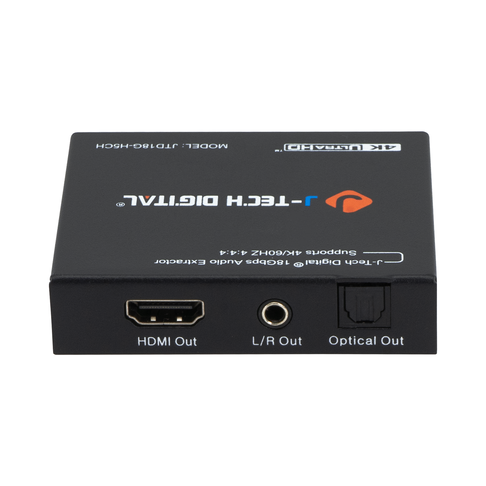 JTD18G-H5CH MODEL: OPSVED. 4K . DIGITAL J-TECH 4:4:4 4K/60HZ Supports Extractor Audio 18Gbps Digital J-TECH HDMI Out L/R Out Optical Out