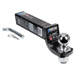 Reese Towpower - Reese Interlock Trailer Hitch Ball Mount Starter Kit, 14,000 Pound Capacity - Black