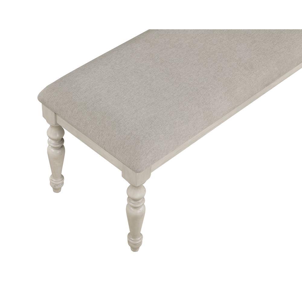 Back. New Classic Furniture - Jennifer Bench - Beige.