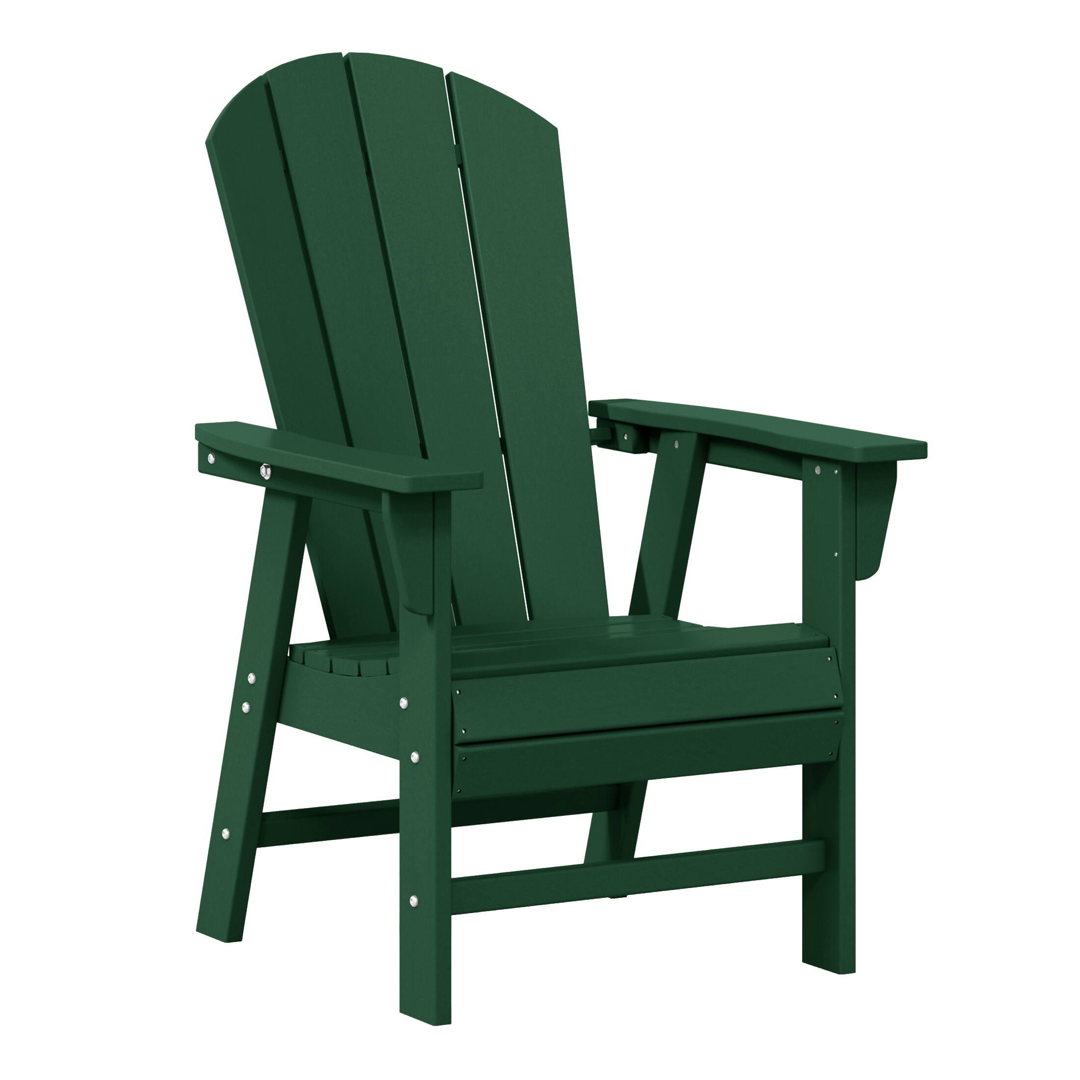 Alt View 1. WestinTrends - WestinTrends Malibu 5 Piece Outdoor Patio Dining Round Table and Curved Back Armchair Set - Dark Green.