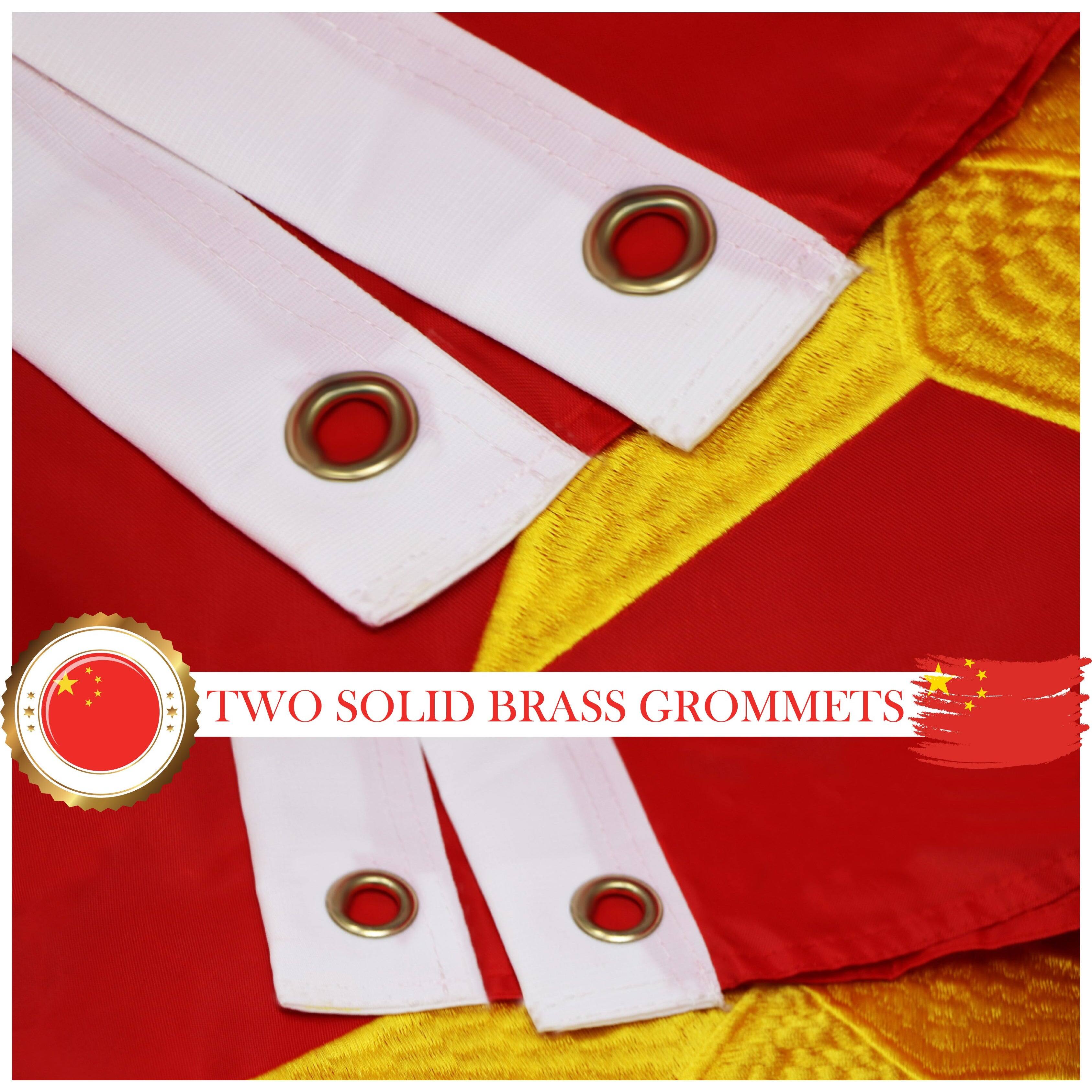 TWO SOLID BRASS GROMMETS