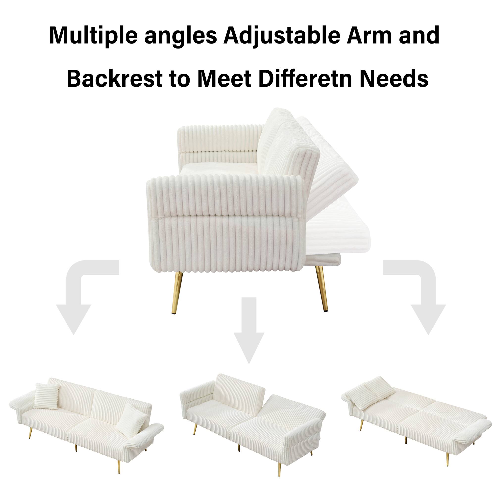 Multiple angles Adjustable Arm and Backrest to Meet Different Needs