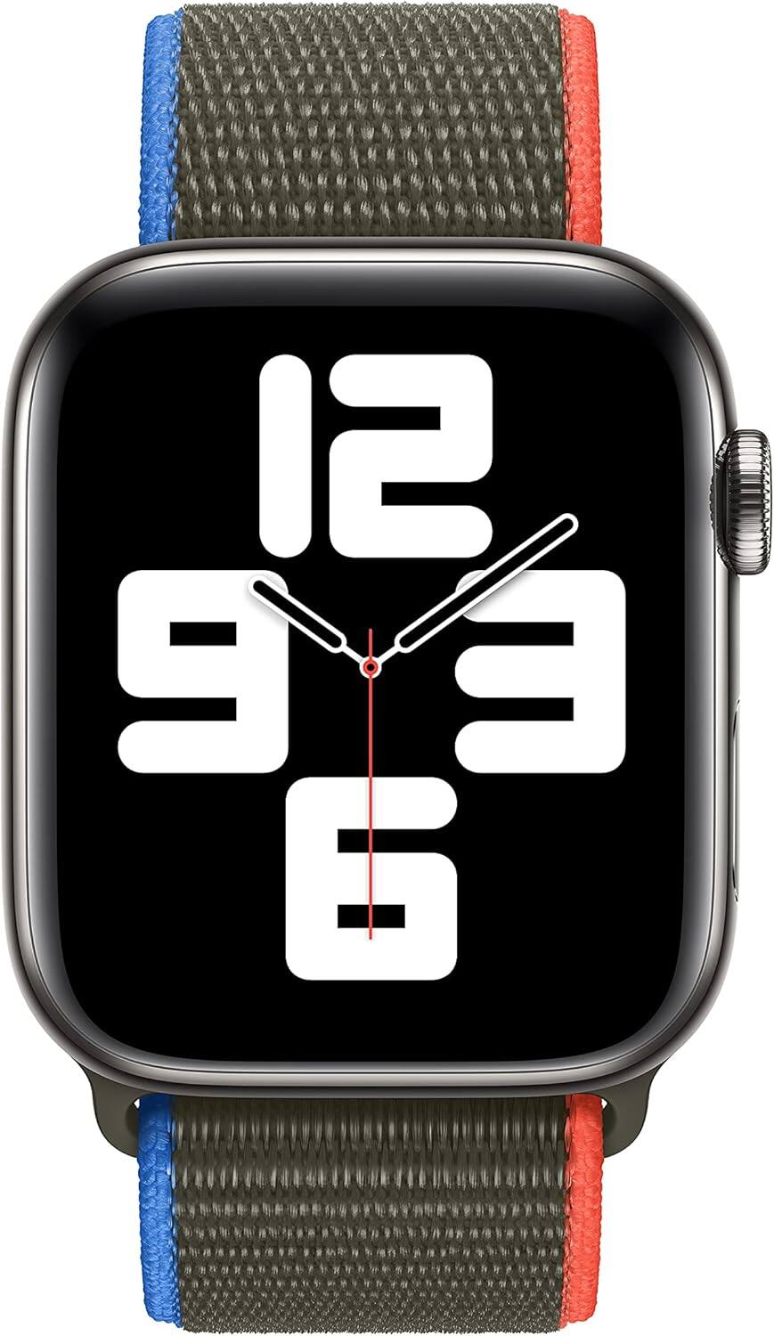 Alt View 2. Apple - Apple Watch Band - Sport Loop (44mm) - Olive - Regular - White.