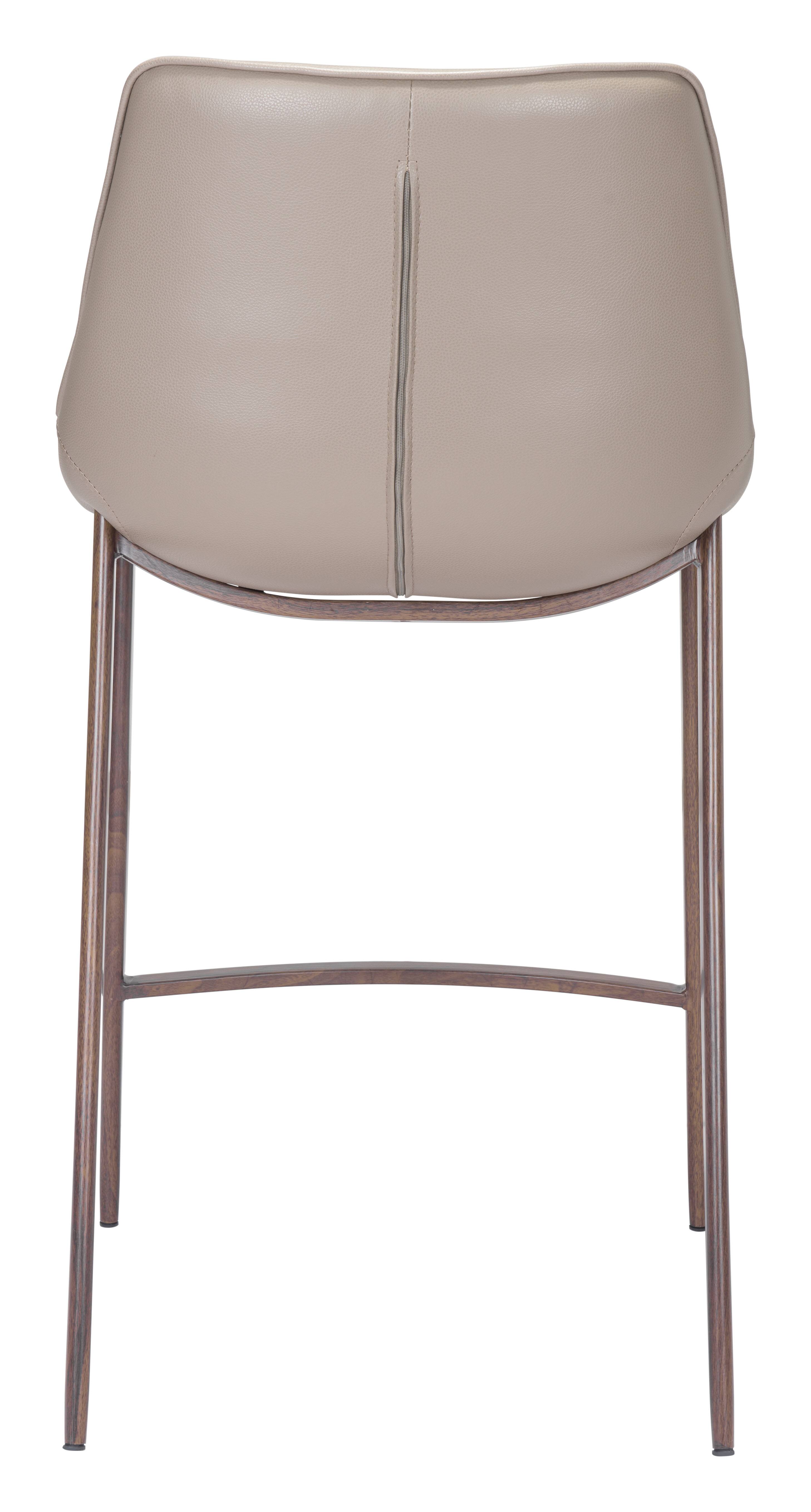 Alt View 2. Hivvago - Magnus Counter Stool (Set of 2) Brown & Walnut - Brown & Walnut.