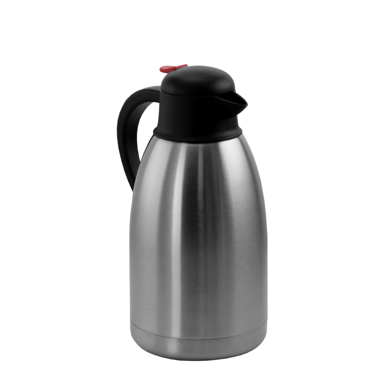 Alt View 1. MegaChef - MegaChef 2.11 Quart Stainless Steel Thermal Beverage Carafe for Coffee and Tea - Silver and Black.