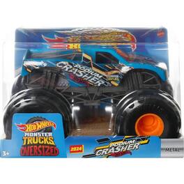 Mattel - HTM92 Hot Wheels Monster Trucks Oversized Monster Truck - Podium Crasher - Black