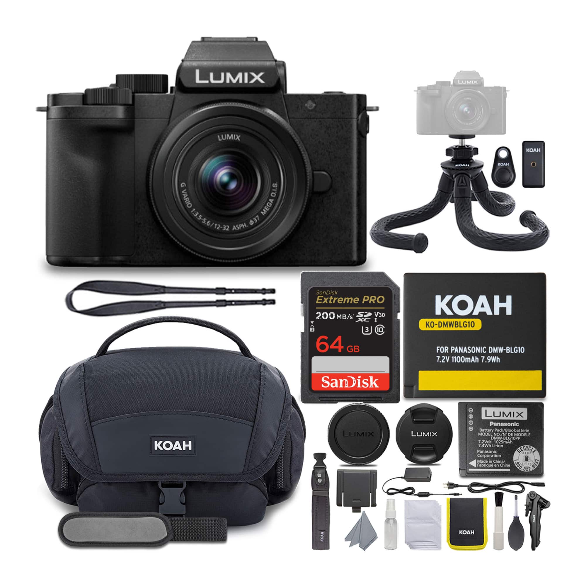Panasonic - LUMIX G100 4K Mirrorless Vlogging Camera with 12-32mm Lens Bundle