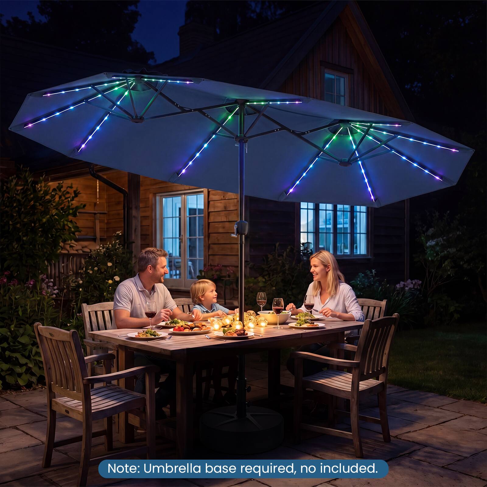 Note: Umbrella base required, no included.