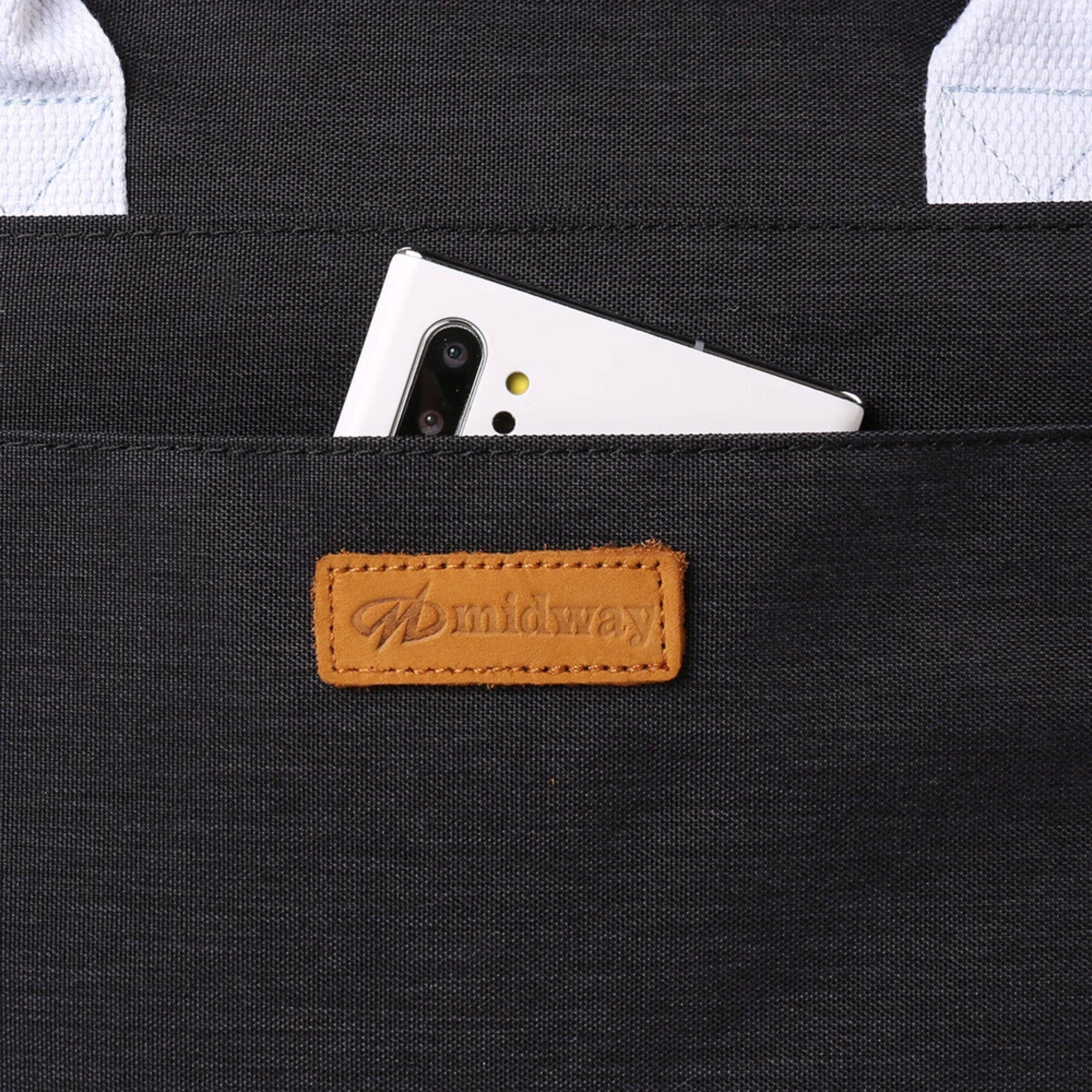 Back. Kitcheniva - Travel Shoulder Messenger Bag Carry Case For 14" Laptop Black - Black.