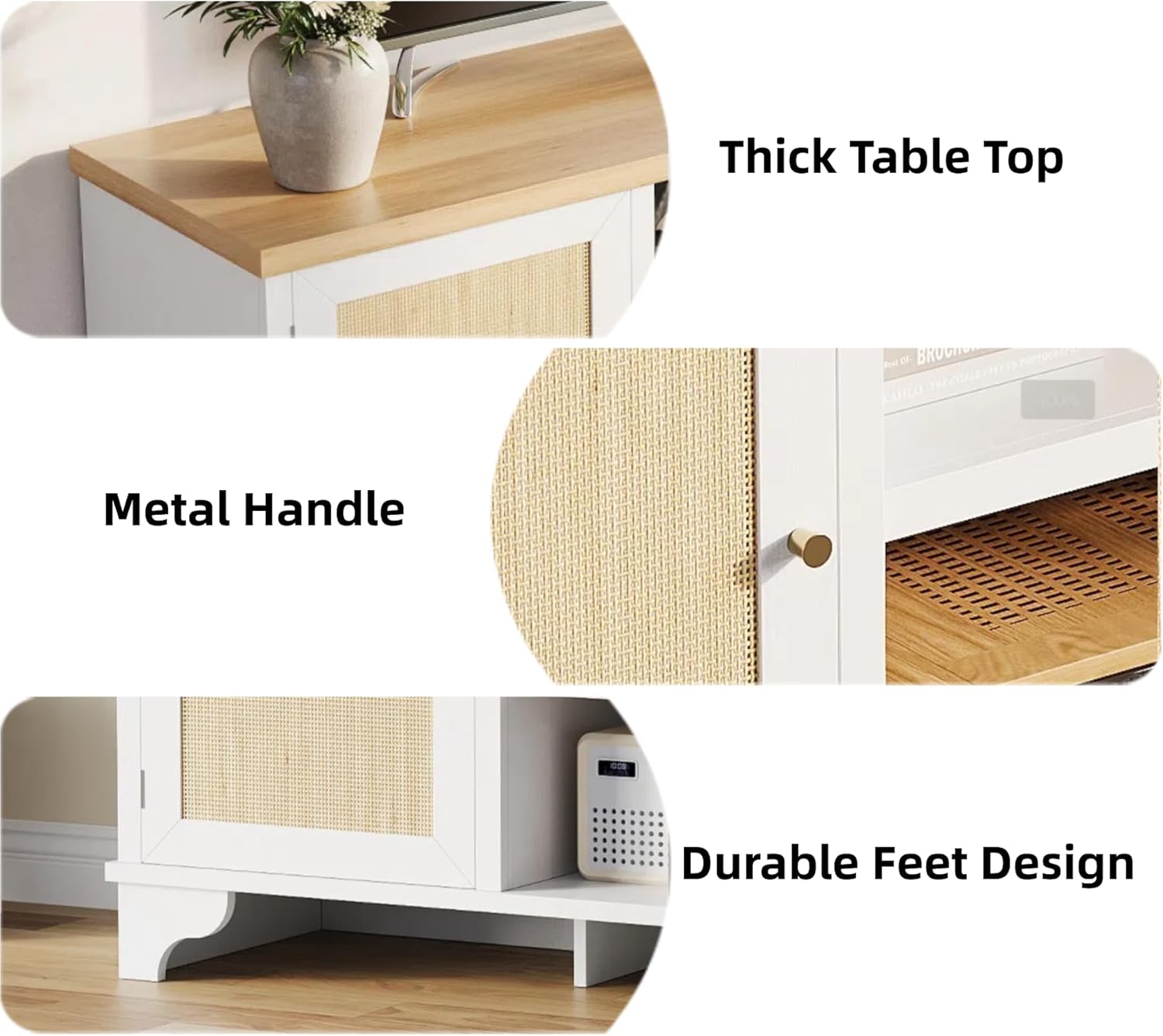 - Thick Table Top
- Metal Handle
- Durable Feet Design