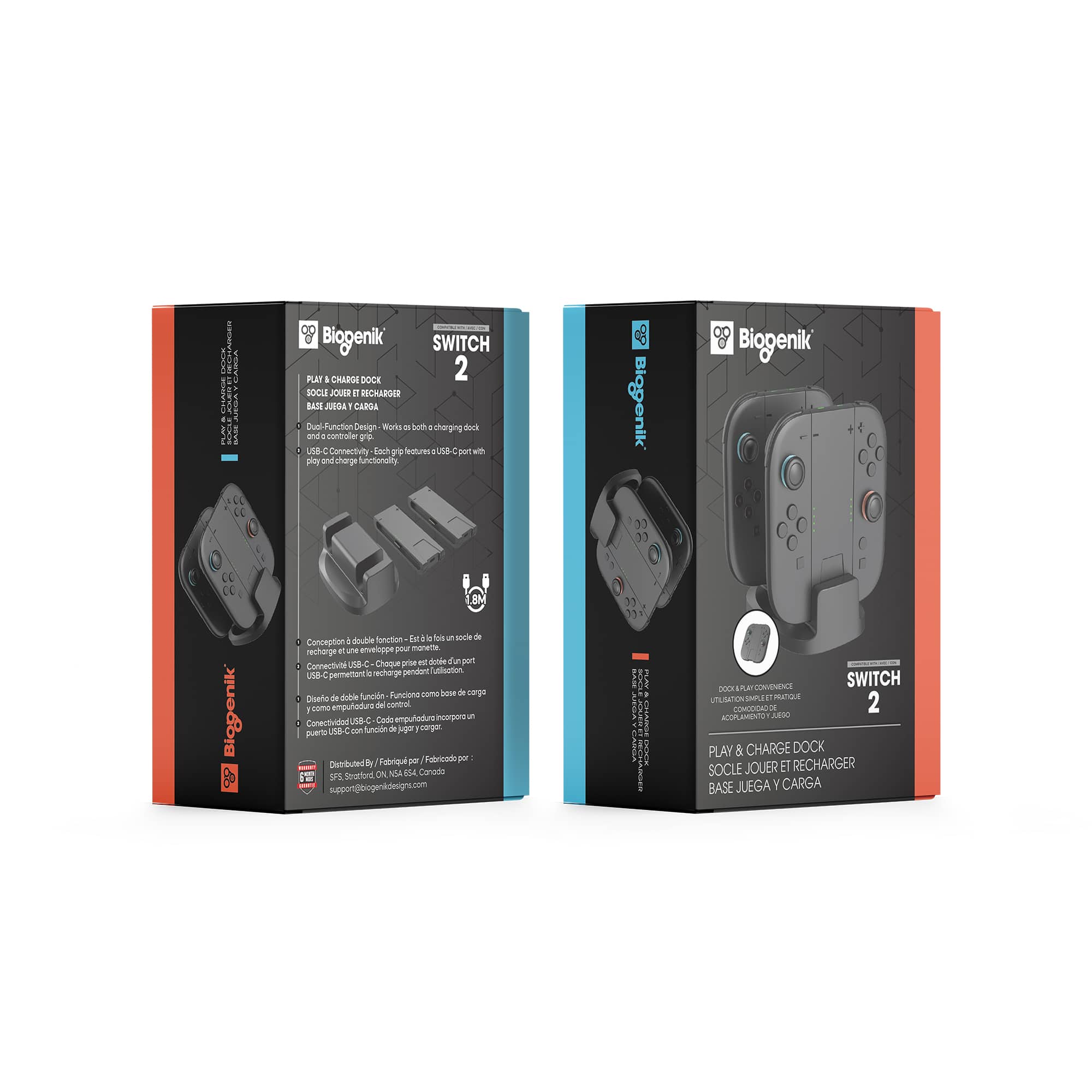 Biogenik - Dual-Function Charging & Controller Grip for Nintendo Switch 2