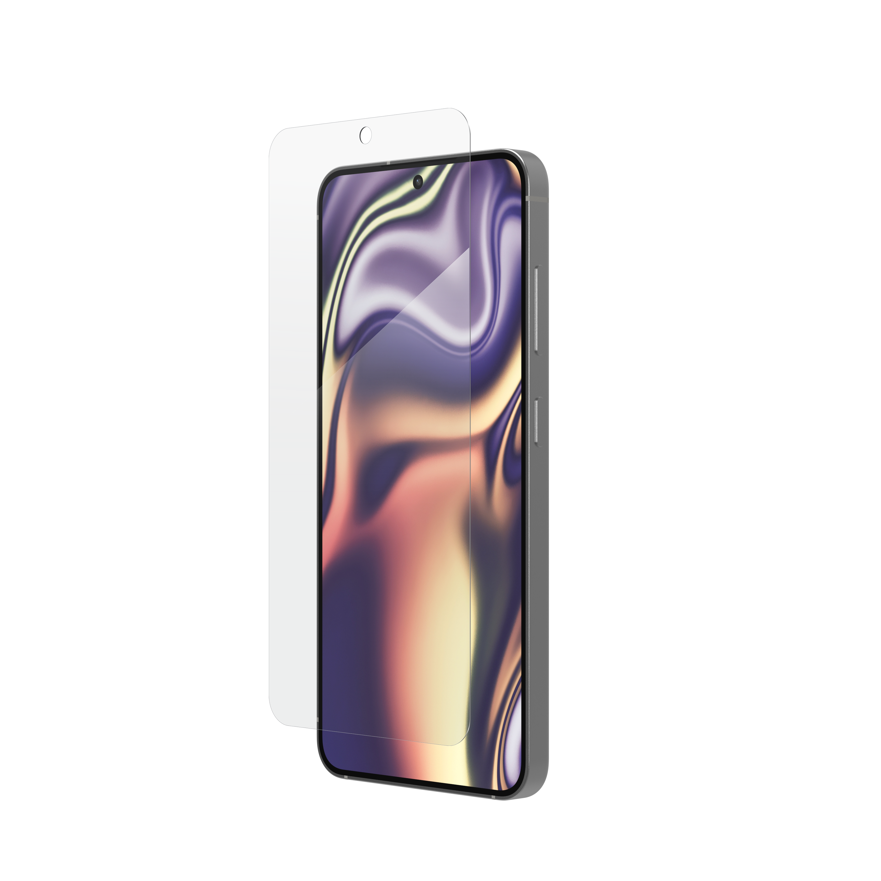 Left. ZAGG - Glass+ Defense Screen Protector for Samsung Galaxy S25, S24 - Clear.