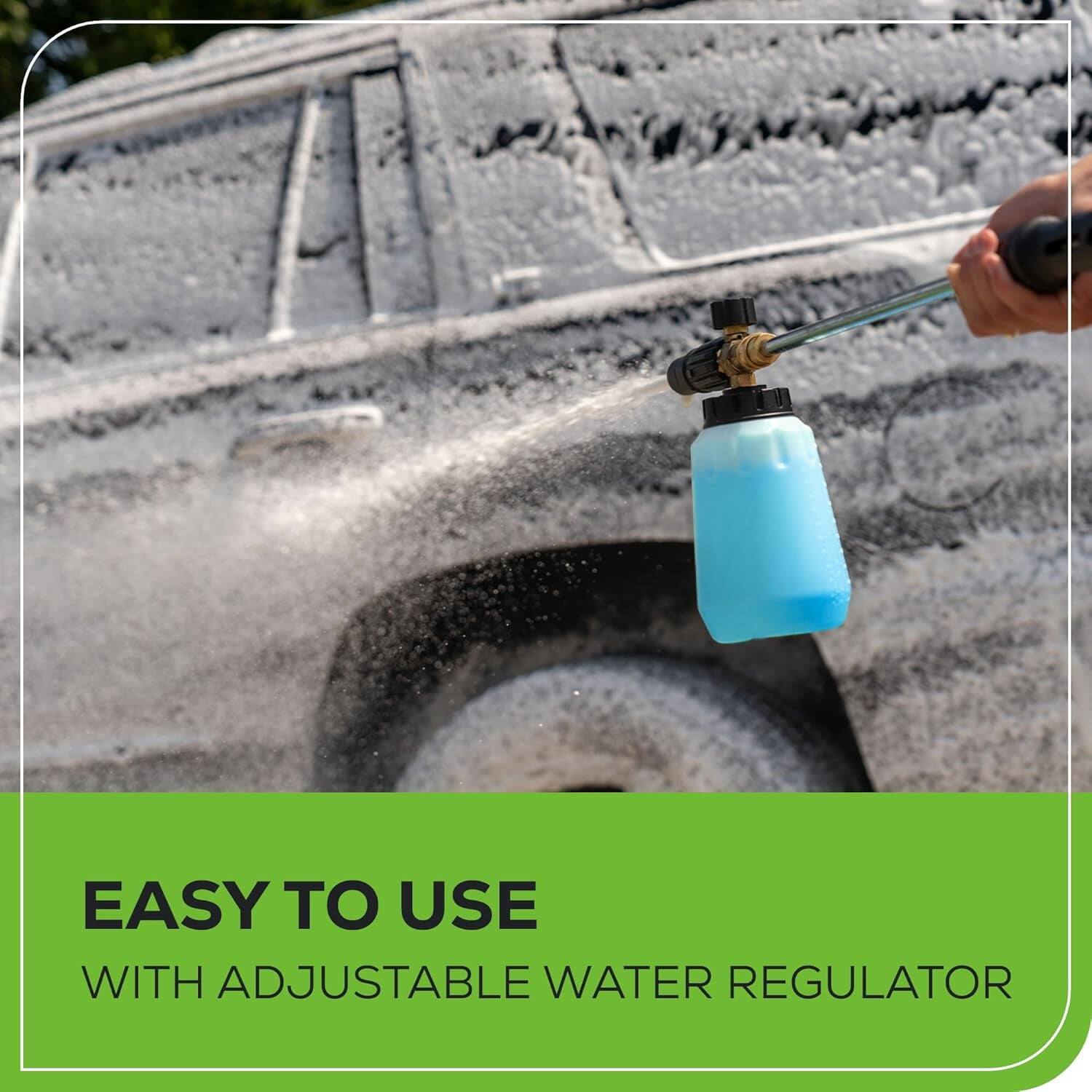 EASY TO USE  
WITH ADJUSTABLE WATER REGULATOR