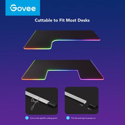 Govee - RGBIC LED Neon Rope Light for Desks 6.5ft - Mulit