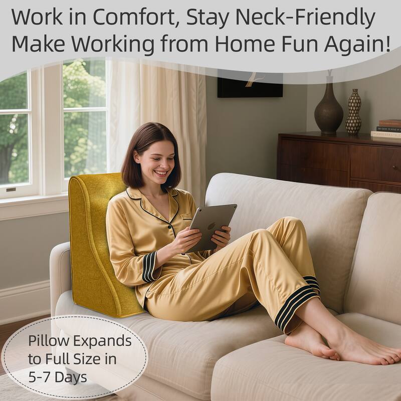Work in Comfort, Stay Neck-Friendly  
Make Working from Home Fun Again!  

Pillow Expands to Full Size in 5-7 Days