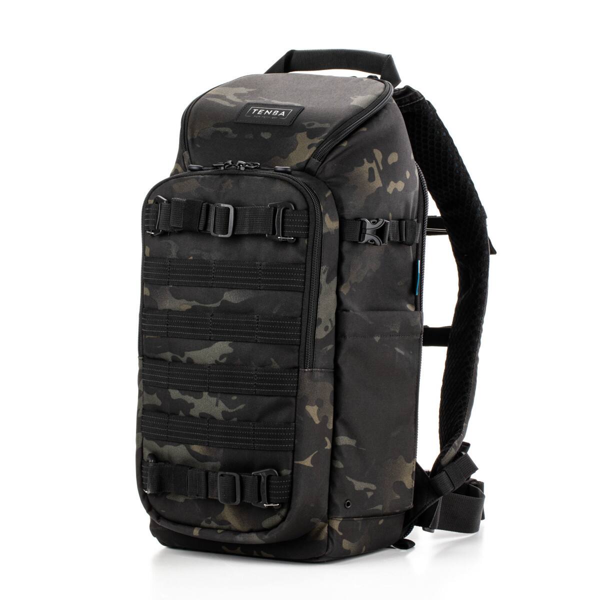 Front. Tenba - Tenba Axis V2 16L Camera Backpack, MultiCam Black.