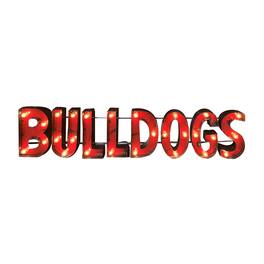 Imperial - Georgia Bulldogs Logo Lighted Recycled Metal Sign - Multicolor