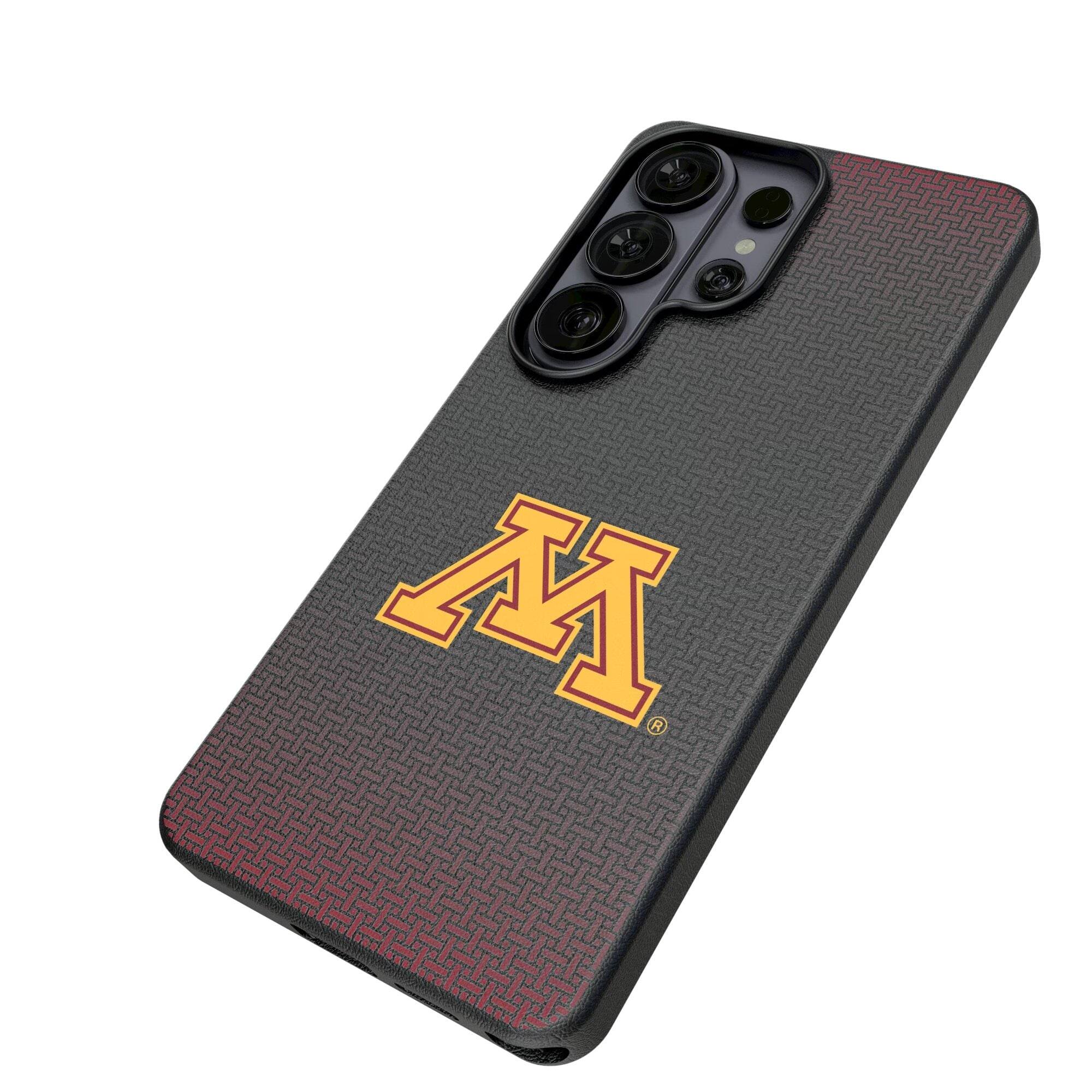 Alt View 1. Keyscaper - Minnesota Golden Gophers Linen Galaxy Magnetic Bump Case - S25 Ultra - Black.