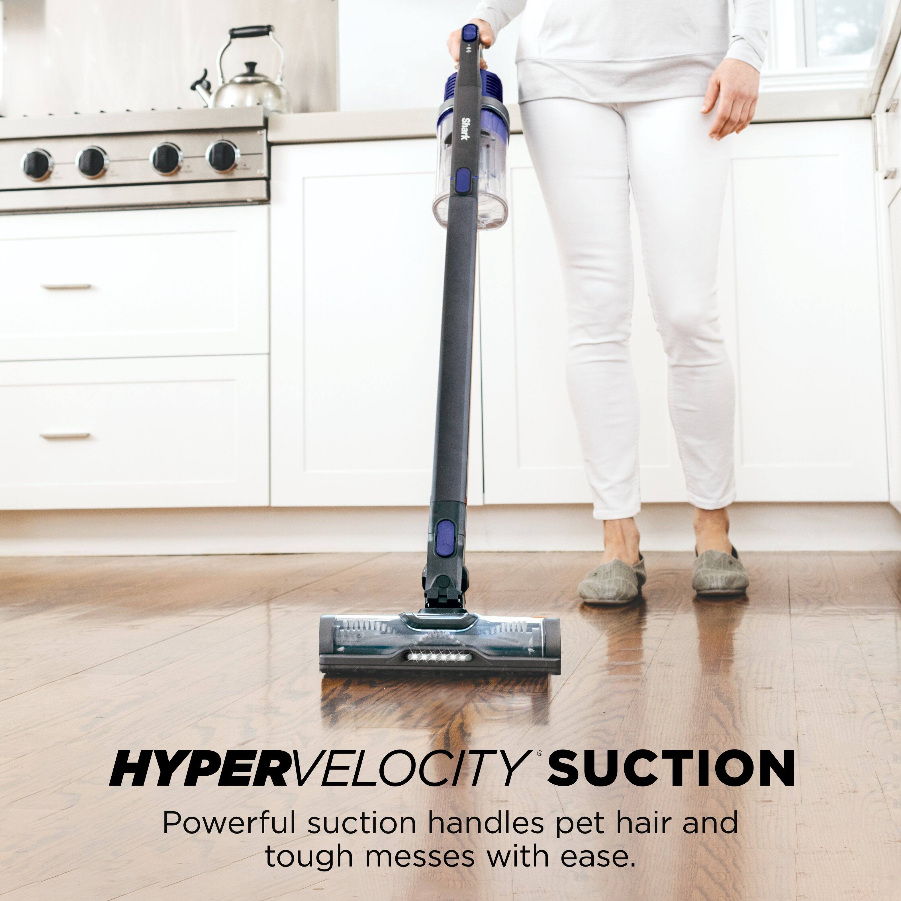 Shark HYPERVELOCITY SUCTION  
Powerful suction handles pet hair and tough messes with ease.