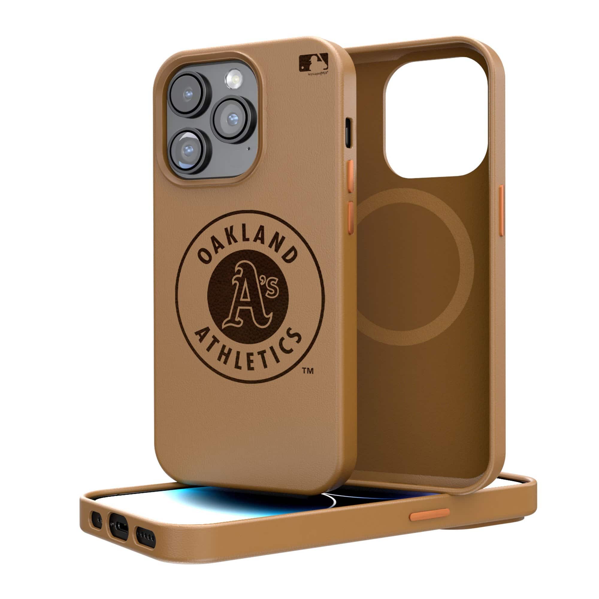 Keyscaper - Cooperstown Teams - Oakland Athletics iPhone Magnetic Bump Case - 14 - Brown