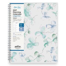 Blue Sky - 2027 Weekly Monthly Planner Calendar 8.5"x11" Large Print Lindley