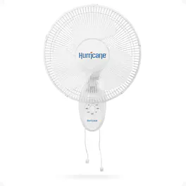 Hurricane - Supreme 16 Inch 90 Degree Oscillating 3 Speed Wall Mounted Fan - White